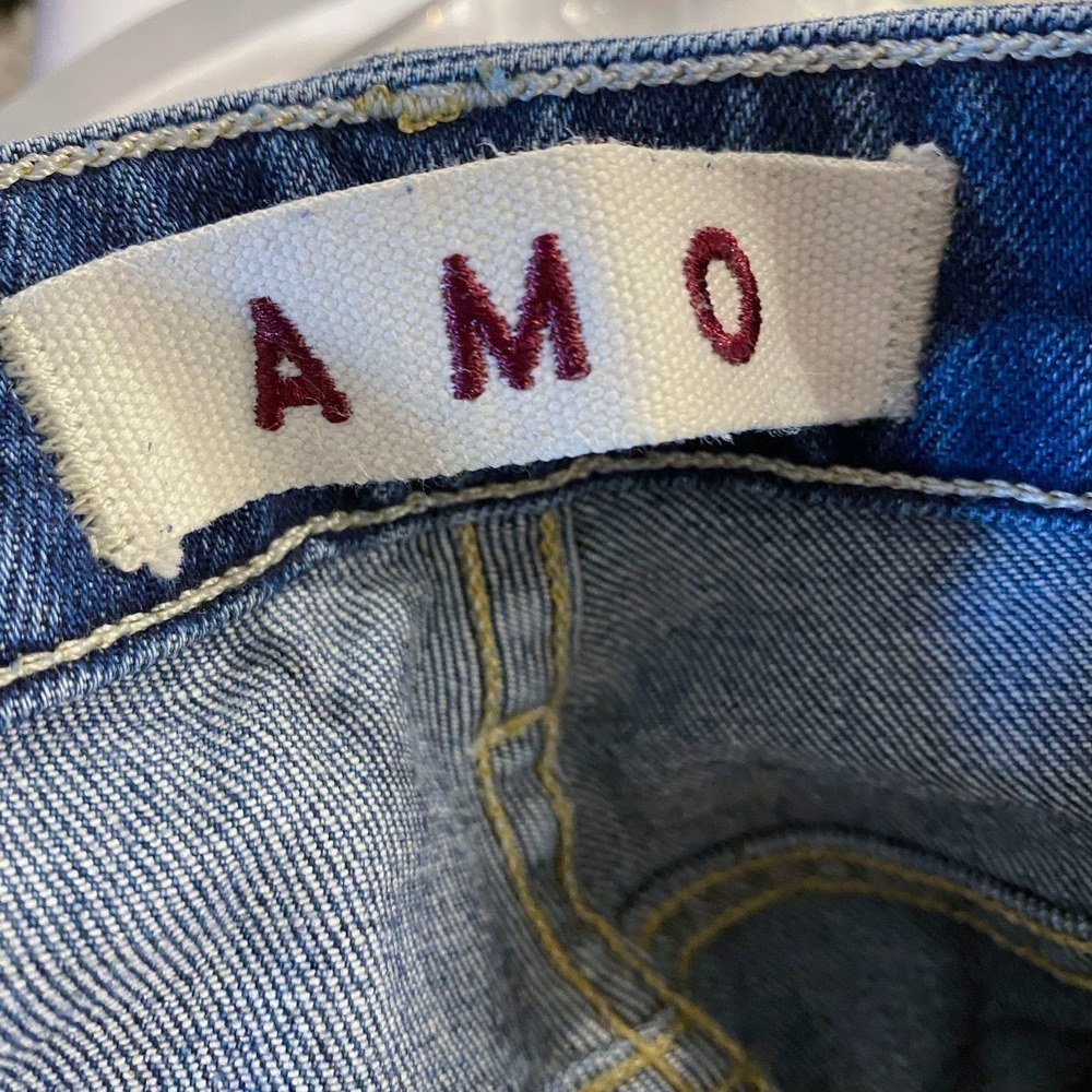 AMO Jeans stix crop mojave size 30 Skinny ankle raw hem - Picture 7 of 12